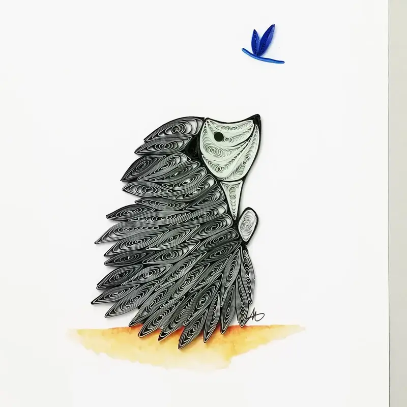 Iconic Quilling Quilling Greeting Card Hedgehog