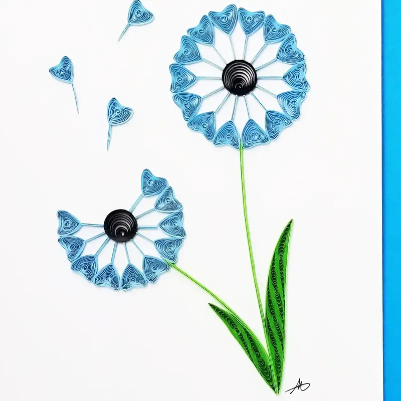 Iconic Quilling Quilling Greeting Card Dandelion