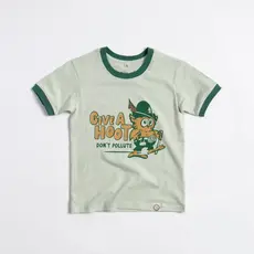 The Landmark Project Give A Hoot, Don't Pollute Youth Ringer Tee