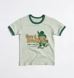 The Landmark Project Give A Hoot, Don't Pollute Youth Ringer Tee