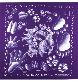 One Bay Distribution Animal Tracks Bandanna (Purple)