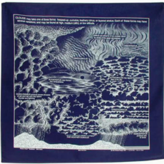 One Bay Distribution Clouds Bandanna (Navy Blue)