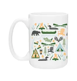 Creative Compass Ceramic Coffee Mug - Up North Icons