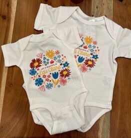 Rock Scissor Paper Onesie - Beautiful Floral Eau Claire