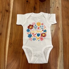 Rock Scissor Paper Onesie - Beautiful Floral Eau Claire