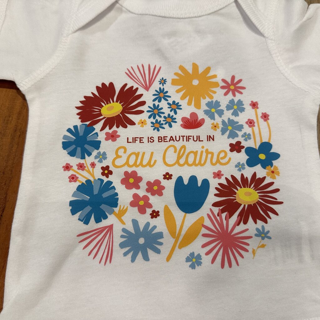 Rock Scissor Paper Onesie - Beautiful Floral Eau Claire