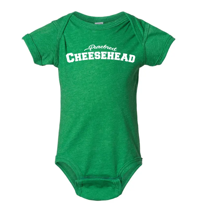 WI-Wear Onesie - Purebred Cheesehead Green 6 months