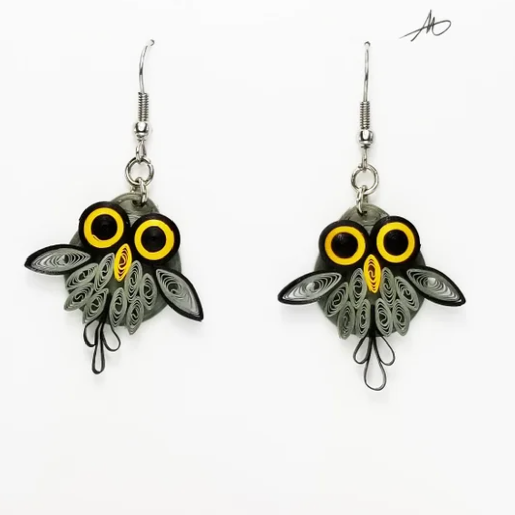 Iconic Quilling Quilling Earrings - Owl