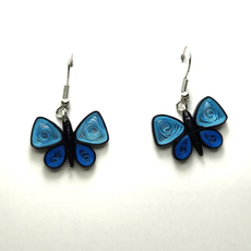 Iconic Quilling Quilling Earrings - Blue Butterfly