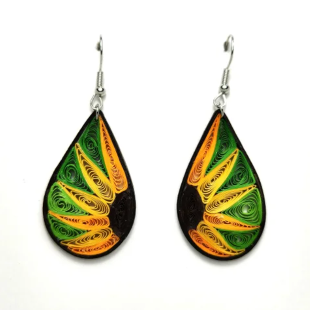 Iconic Quilling Quilling Earrings - Sunflower