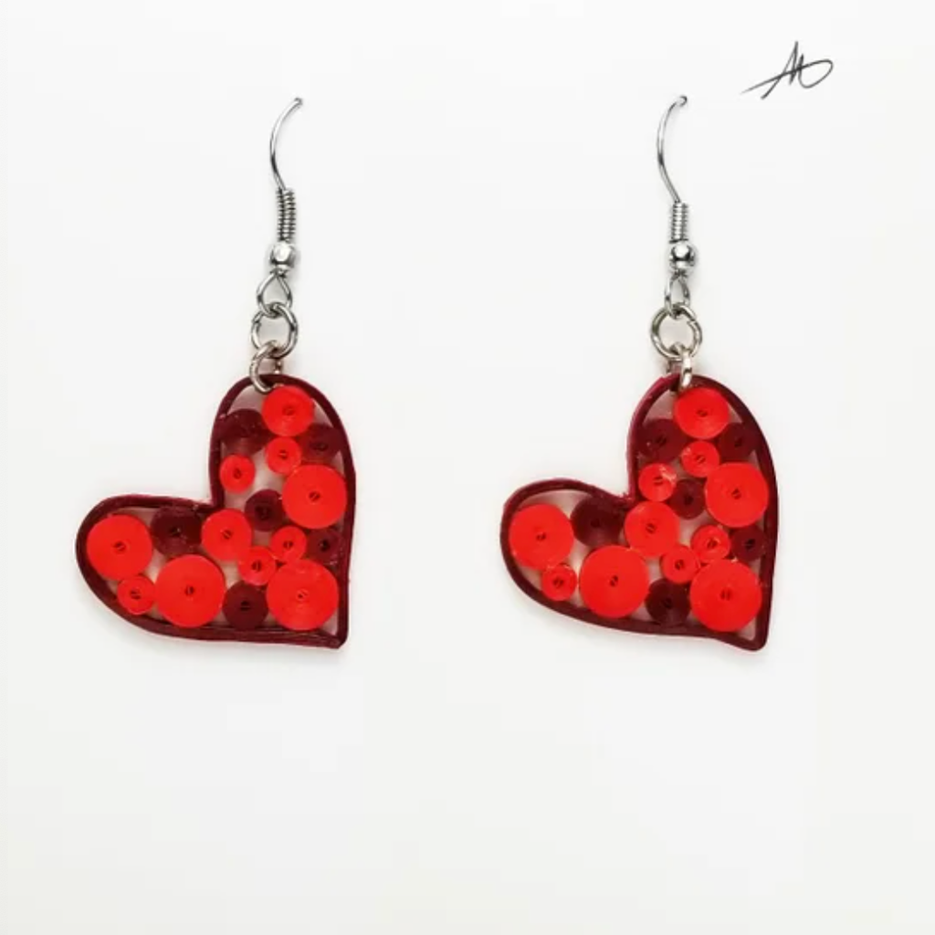 Iconic Quilling Quilling Earrings - Heart