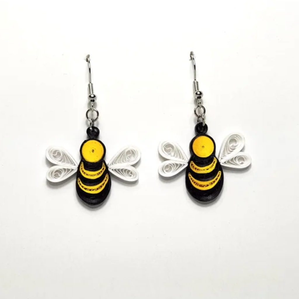 Iconic Quilling Quilling Earrings - Bee