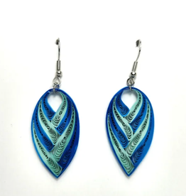 Iconic Quilling Quilling Earrings - Blue Pick Earrings