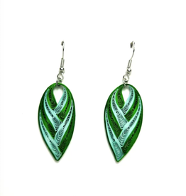 Iconic Quilling Quilling Earrings - Green Pick Earrings