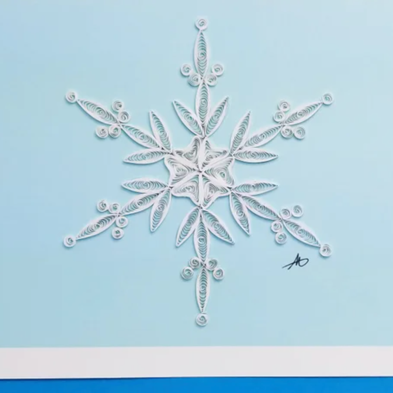 Iconic Quilling Holiday Quilling Greeting Card - Snowflake