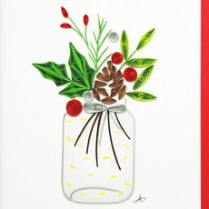 Iconic Quilling Holiday Quilling Greeting Card - Holiday Jar