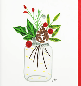 Iconic Quilling Holiday Quilling Greeting Card - Holiday Jar