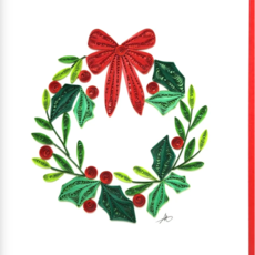 Iconic Quilling Holiday Quilling Greeting Card - Wreath