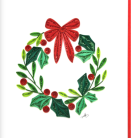 Iconic Quilling Holiday Quilling Greeting Card - Wreath
