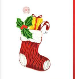 Iconic Quilling Holiday Quilling Greeting Card - Christmas Stocking
