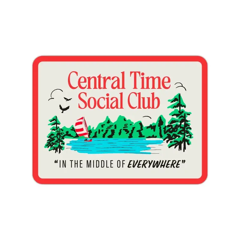 Giltee MKE Central Time Social Club Sticker