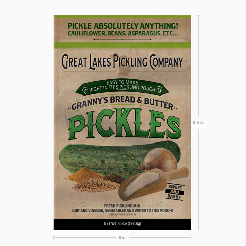 Great Lakes Pickling Company Pickling Pouch - Granny's Bread and Butter
