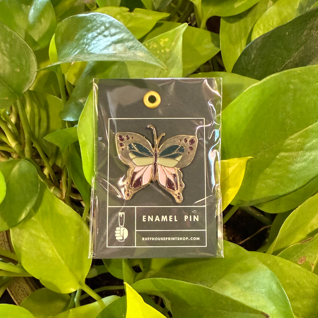 Ruff House Print Shop Enamel Pin - Butterfly