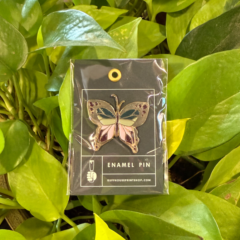 Ruff House Print Shop Enamel Pin - Butterfly