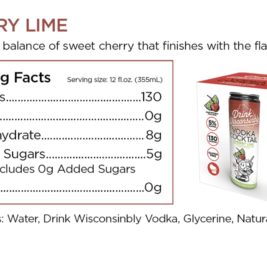 Drink Wisconsinbly Drink Wisconsinbly Vodka Cocktail - Cherry Lime