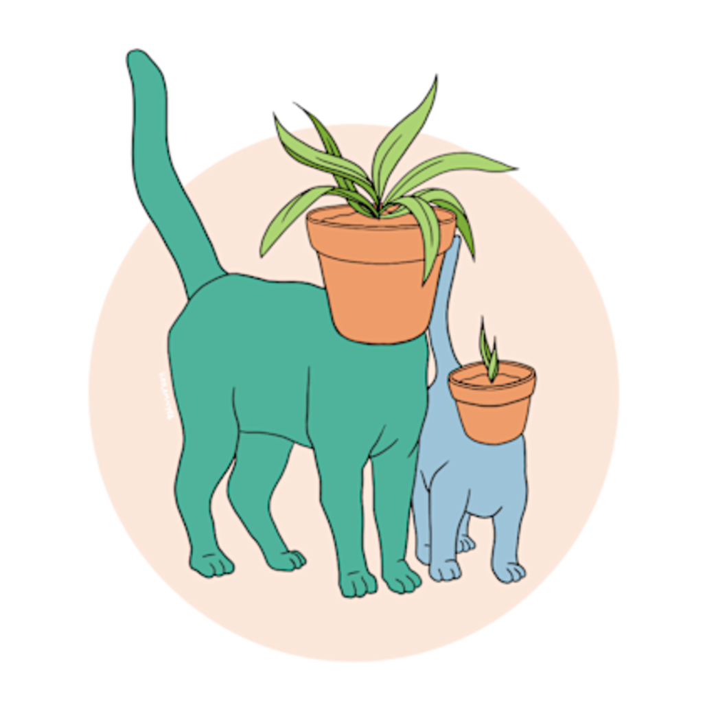 Pothead Prints Pothead Print - "CatPot"  (8x8)