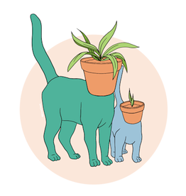 Pothead Prints Pothead Print - "CatPot"  (8x8)