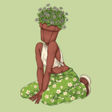 Pothead Prints Pothead Print - "Daisy" (6x6)