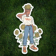 Pothead Prints Pothead Sticker - Sunflower