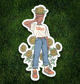 Pothead Prints Pothead Sticker - Sunflower