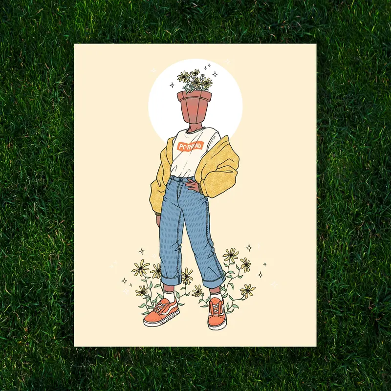 Kayla Marie Nyre Pothead Print - "Black Eyed Susan" (8x10)