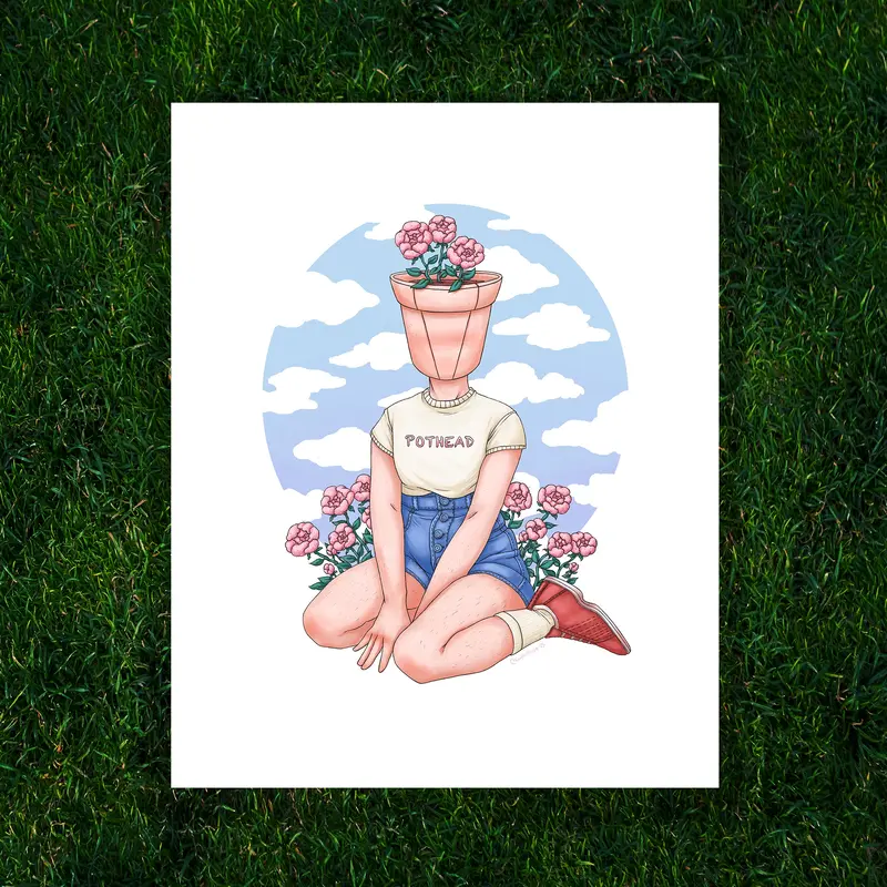 Kayla Marie Nyre Pothead Print - "Peonies" (8x10)