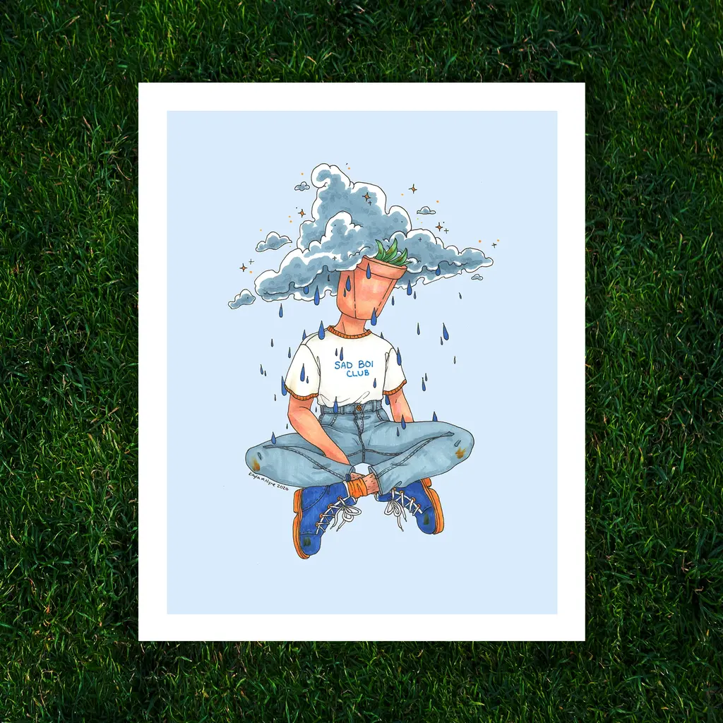 Kayla Marie Nyre Pothead Print - "Sad Boi" (8x10)
