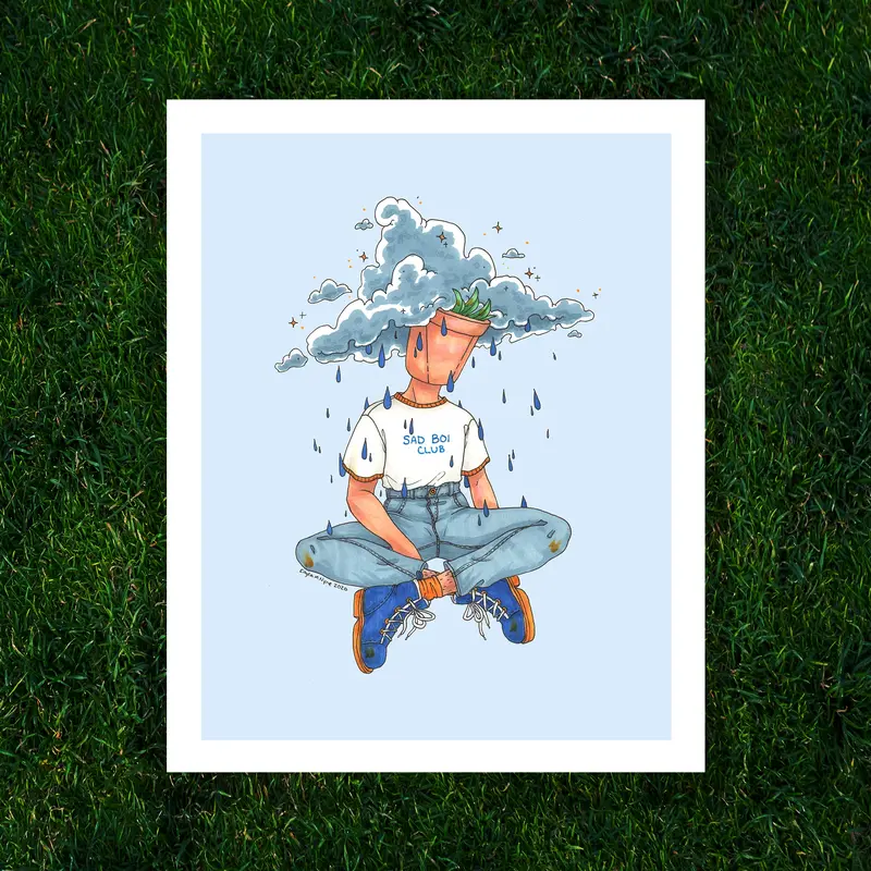 Kayla Marie Nyre Pothead Print - "Sad Boi" (8x10)