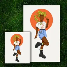 Kayla Marie Nyre Pothead Print - "Peace Out" (8x10)