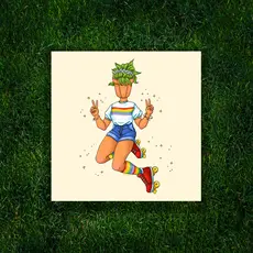 Kayla Marie Nyre Pothead Print - "Rainbow Skate" (8x8)