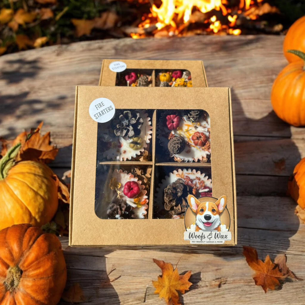 Woofs and Wax Fidos Firehouse Fire Starters 4 pc - Fall
