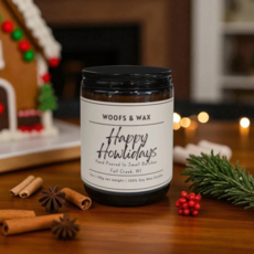 Woofs and Wax Woofs and Wax Candle 7oz Happy Howlidays