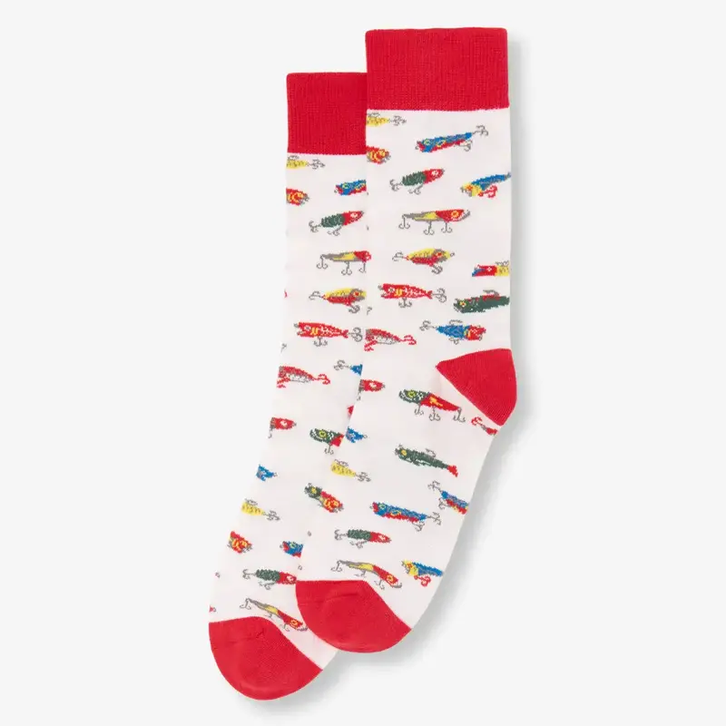 Little Blue House Crew Socks - Fishing Lures