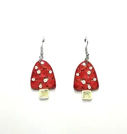 Iconic Quilling Quilling Earrings - Mushroom