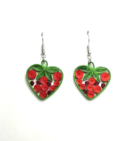 Iconic Quilling Quilling Earrings - Strawberry