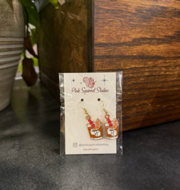 Pink Squirrel Studios Old Fashioned Earrings (Enamel)