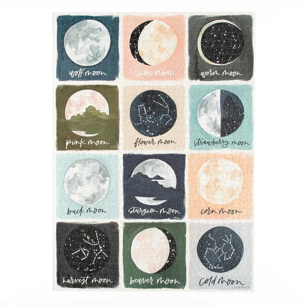 1canoe2 Painted Moons - 1,000 Piece Jigsaw Puzzle