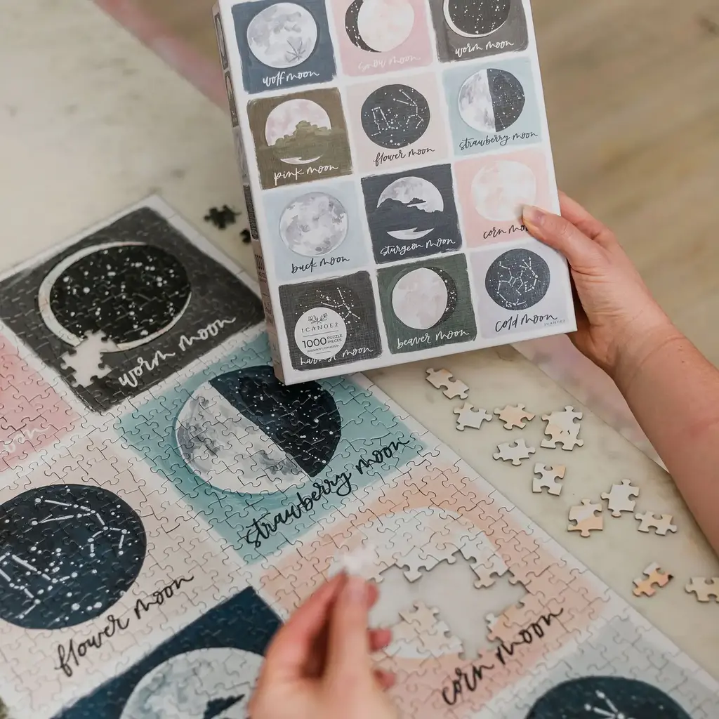 1canoe2 Painted Moons - 1,000 Piece Jigsaw Puzzle