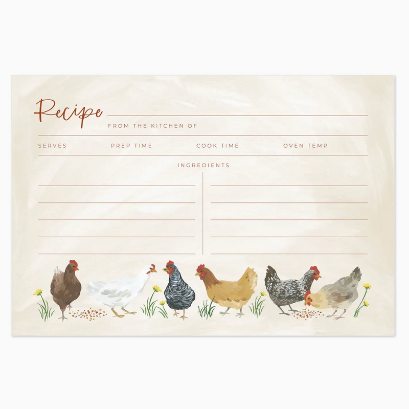 1canoe2 Chicken Meadows Recipe Cards - Set of 50