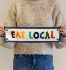 1canoe2 Eat Local Embroidered Canvas Banner